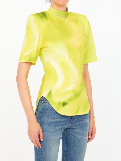 Shop Attico Tessa Yellow T-shirt