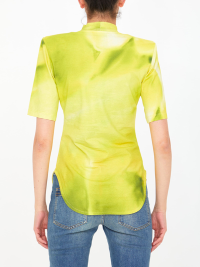 Shop Attico Tessa Yellow T-shirt