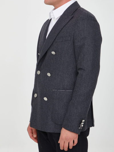 Tonello Grey Wool Jacket In Grey
