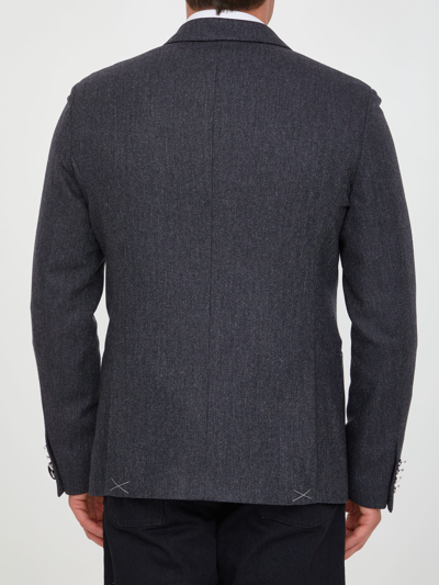 Tonello Grey Wool Jacket In Grey