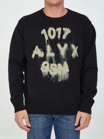 Shop Alyx Black Sweatshirt With Logo