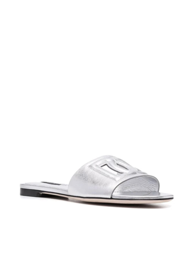 Shop Dolce & Gabbana Flat Nappa In Silver