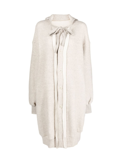 Shop Yohji Yamamoto R Fleece Lining Button Cd Single Breasted Coat In Beige