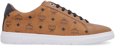 Shop Mcm Terrain Low-top Sneakers In Saddle Brown