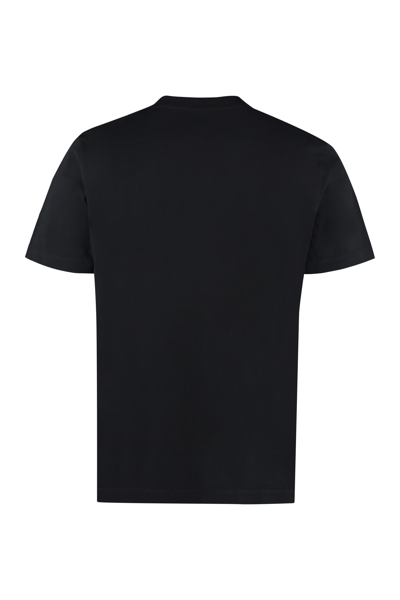 Shop Off-white Logo Print Cotton T-shirt In Black