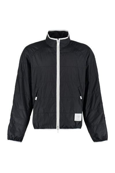 Shop Thom Browne Nylon Windbreaker-jacket In Black