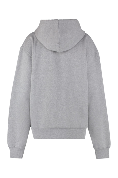 Shop Jacquemus Cotton Hoodie In Grey