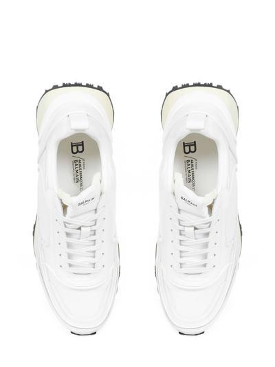 Shop Balmain Racer Sneakers In White