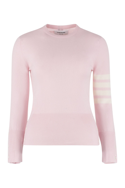Shop Thom Browne Cashmere Crew-neck Sweater In Pink
