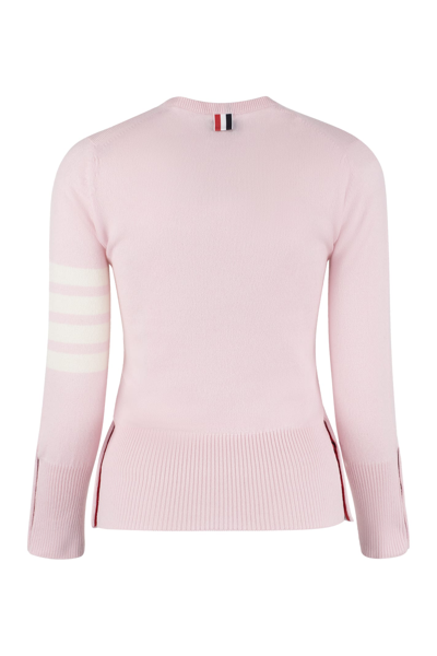 Shop Thom Browne Cashmere Crew-neck Sweater In Pink