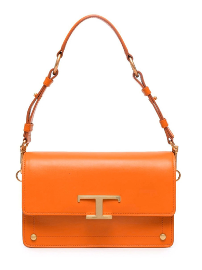 Shop Tod's Bag In Orange Leather In Arancio