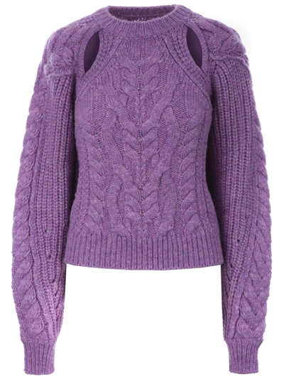 Shop Isabel Marant Purple Wool Blend Jumper In Viola