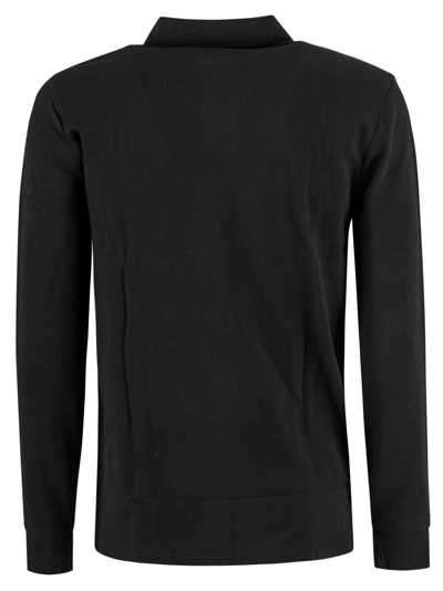 Shop Ralph Lauren Long-sleeved Polo Shirt In Black