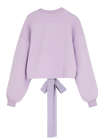 Shop Patou Purple Organic Cotton Sweatshirt In Viola