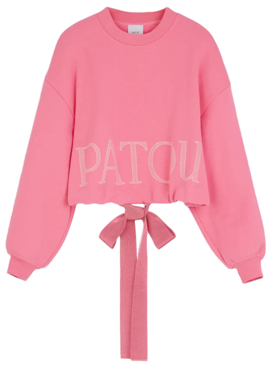 Shop Patou Pink Organic Cotton Sweatshirt In Fuxia