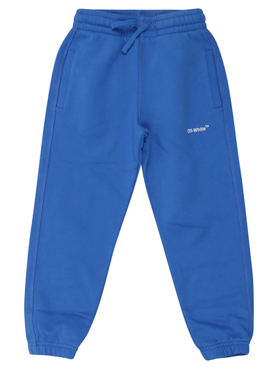 Shop Off-white Helvetica Diag Sweatpant In Blue White