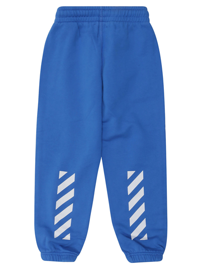 Shop Off-white Helvetica Diag Sweatpant In Blue White