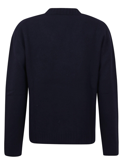 Shop Jil Sander Sweater Cn Ls In Blue Navy