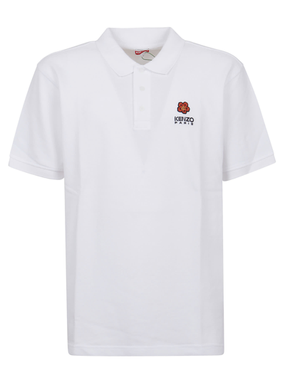Shop Kenzo Crest Logo Classic Polo In White