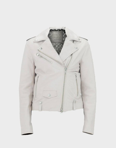 Cuir Dimitri Leather Jackets Coco Perfecto Women's Leather Jacket In Beige  | ModeSens