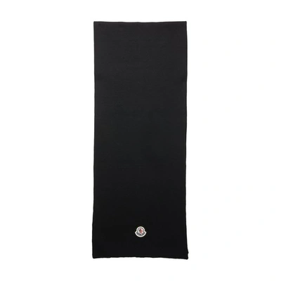 Shop Moncler Scarf In Grey