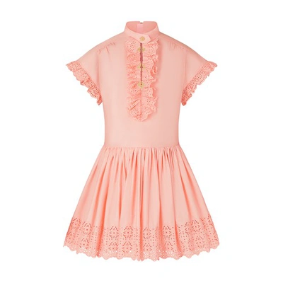Shop Louis Vuitton Broderie Anglaise Babydoll Mini Dress In Chair