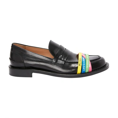JW ANDERSON ELASTIC LEATHER LOAFERS 