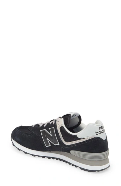 Shop New Balance 574 Classic Sneaker In Black/ White