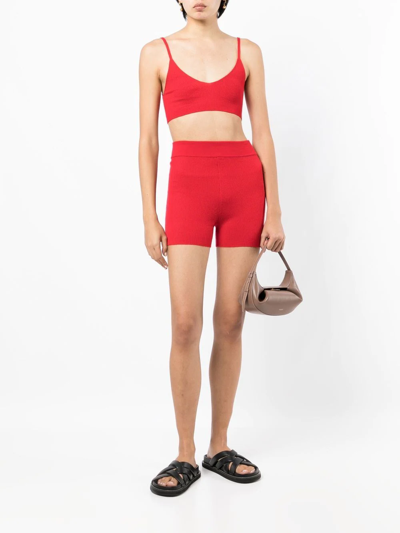 Cashmere In Love Alessi Cashmere-blend Bralette In Red