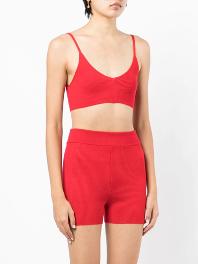 Cashmere In Love Alessi Cashmere-blend Bralette In Red