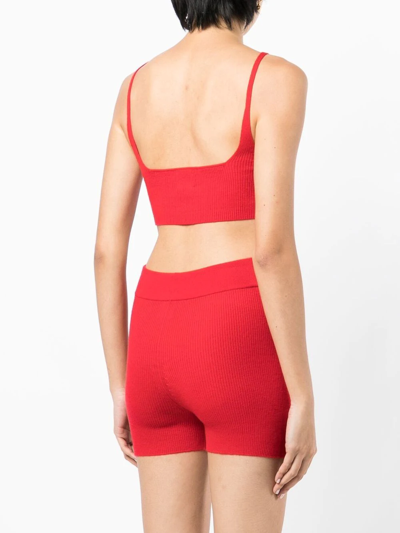 Cashmere In Love Alessi Cashmere-blend Bralette In Red