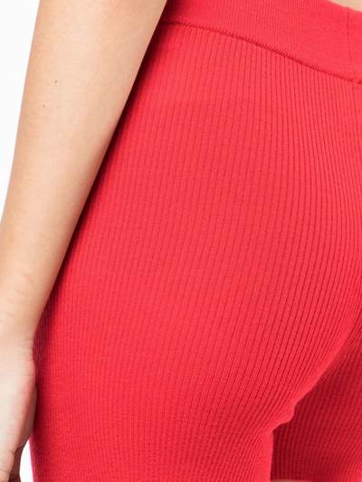 Shop Cashmere In Love Alexa Knit Cycling Shorts In Red