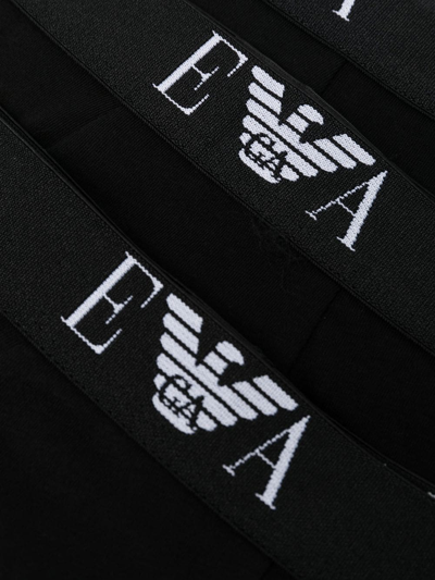 Shop Emporio Armani Logo-band Boxers In Black
