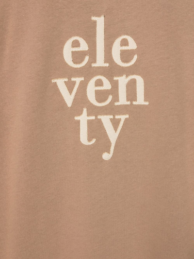 Shop Eleventy Logo-print Sweatshirt In Neutrals