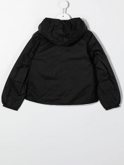 Shop K-way Logo-patch Reversible Padded Jacket In Black