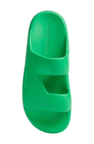 Shop Bottega Veneta Gel Rubber Slide Sandal In Parakeet