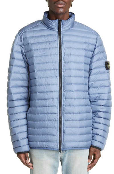 Stone Island Compass-patch Puffer Jacket In Blue | ModeSens