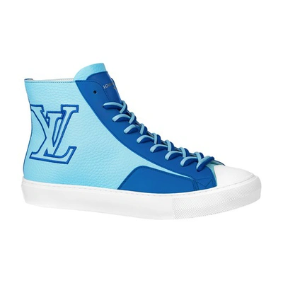 Shop Louis Vuitton Tattoo Sneaker Boot In Bleu