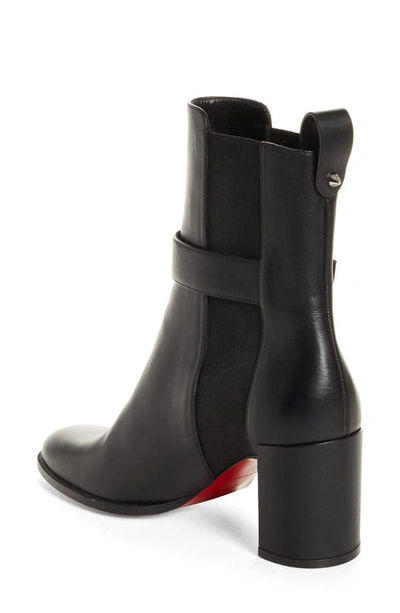 Shop Christian Louboutin Cl Monogram Chelsea Bootie In Black