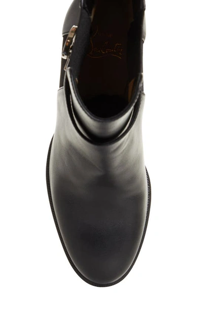 Christian Louboutin Chelsea Booty 70 Leather Ankle Boots In Black
