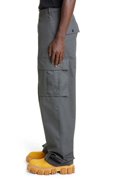 Shop Amiri Logo Cuff Fatigue Pants In Sage