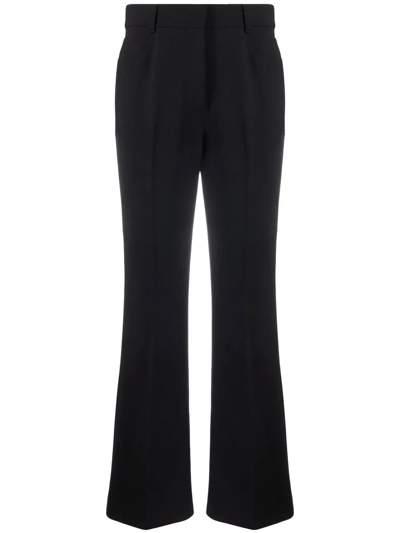Shop Stella Mccartney Black Cropped Bootcut Trousers In Nero