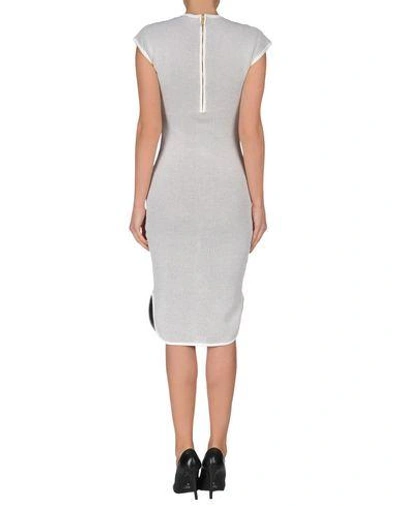Shop Vionnet Knee-length Dress In White
