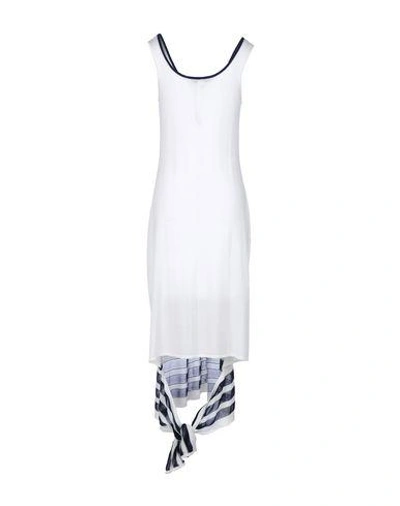 Shop Y-3 3/4 Length Dress In White