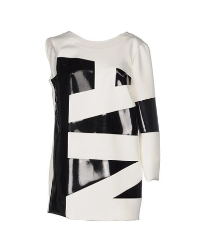 Shop Anthony Vaccarello Short Dress In White