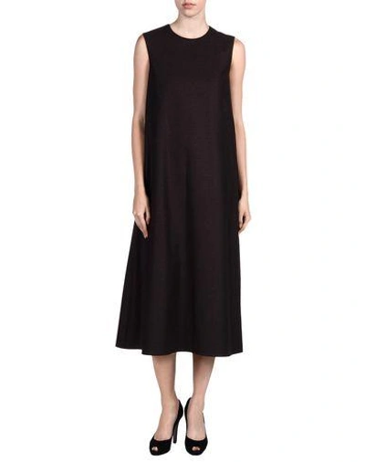 Shop The Row Midi Dress In Dark Brown