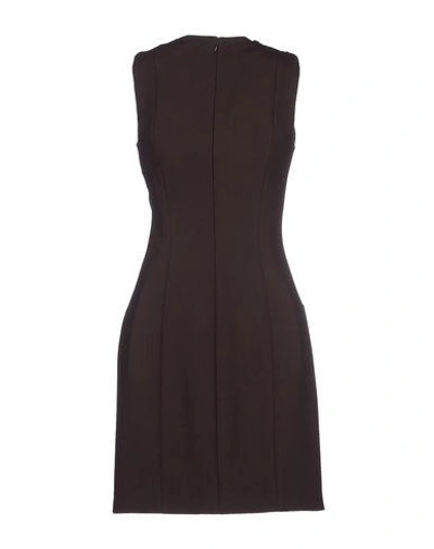 Shop Michael Kors Short Dress In Dark Brown