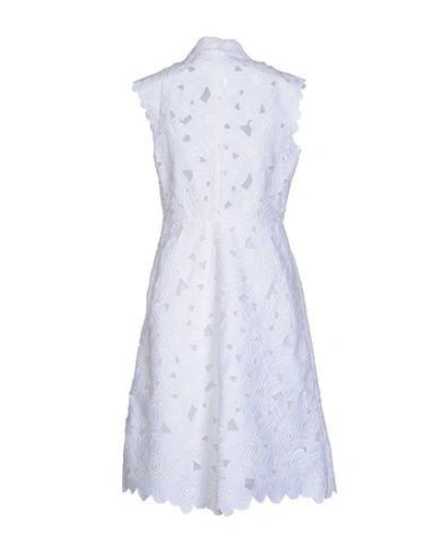 Shop Valentino Knee-length Dress In White