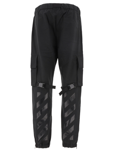 Shop Off-white "diag Tab" Trousers In Black
