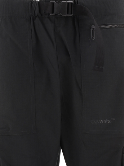 Shop Off-white "diag Tab" Trousers In Black